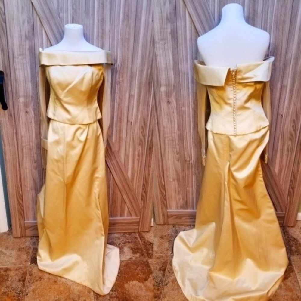 Romona Keveza Silk Mermaid Wedding/Mother of the Bride Dress Royals  Celebrity